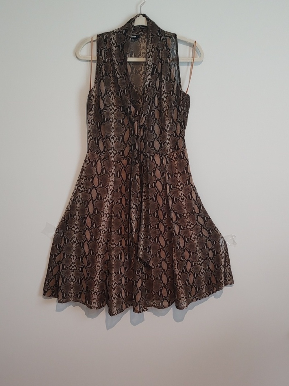Feminine Animal Print Fit & Flare Dress Lightweight Flowy Resort Date Night